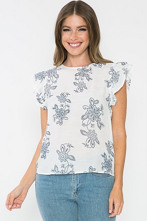 Floral Print Top (100% Polyest ...